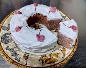 【校長ブログ】校長の料理教室：桜のシフォンケーキ