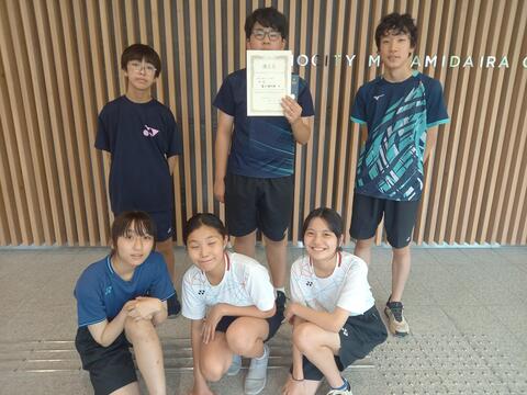 日野市中学生大会(中学バド)　優勝